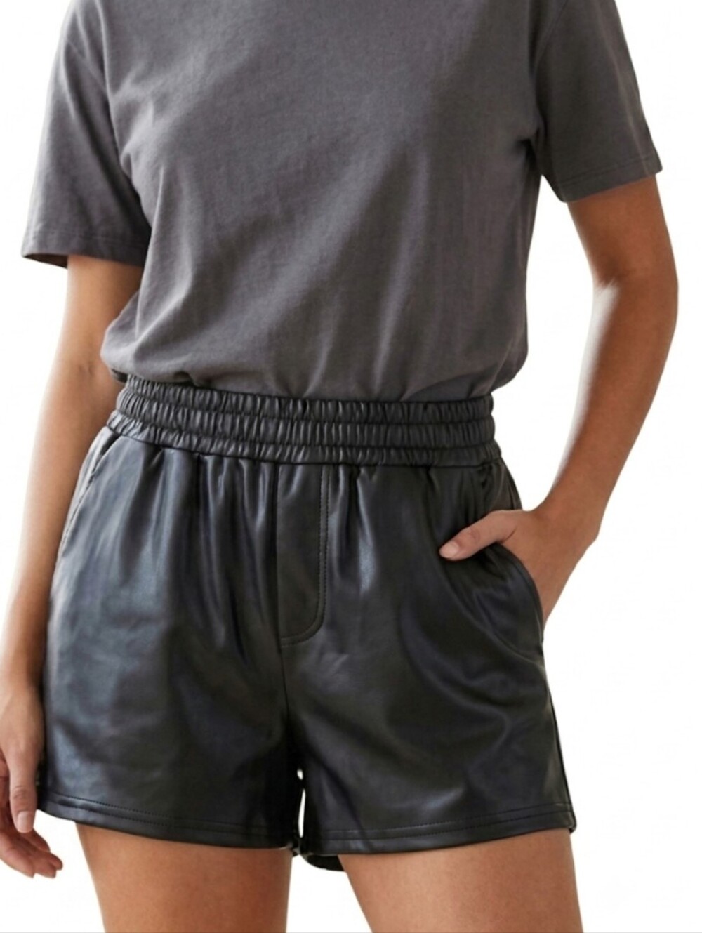 Black Pull On Shorts Size XL Baddie